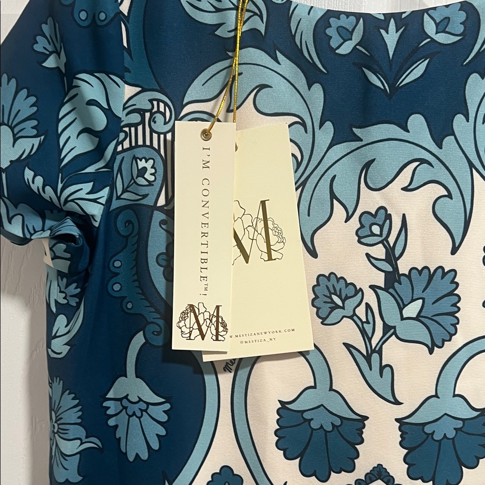 Mestiza Teal Floral-Print Midi Dress - Picture 5 of 6